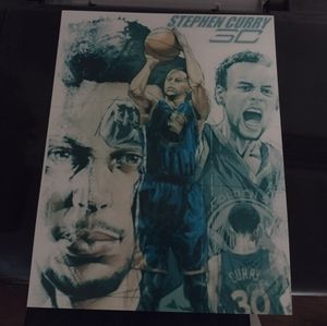 STEPHEN CURRY WARRIORS NBA BASKETBALL 8.5x11 COLOR ART GLOSSY WALL POSTER NEW!